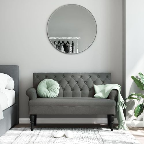 Banc avec dossier gris foncé 120x62x75,5 cm tissu - Photo n°2; ?>