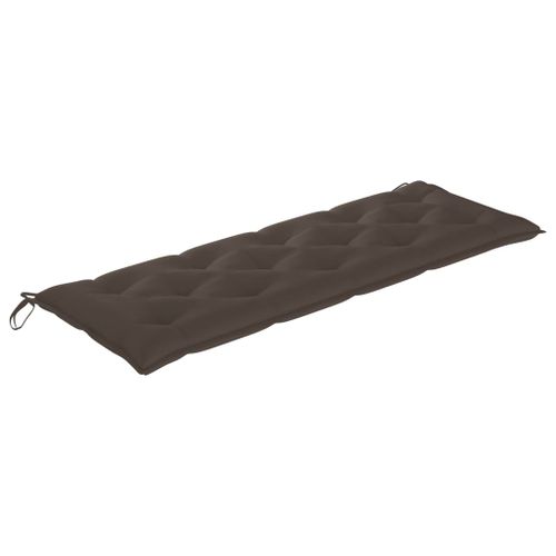 Banc Batavia avec coussin taupe 150 cm Bois de teck massif 3 - Photo n°2; ?>