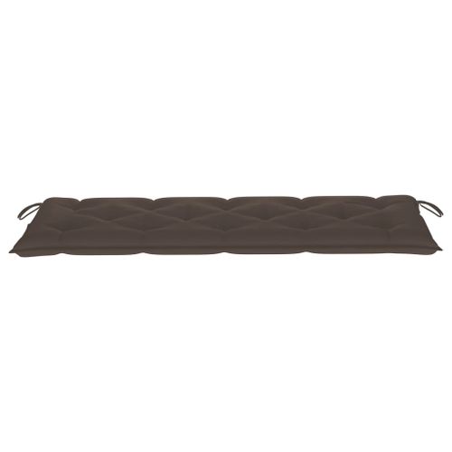 Banc Batavia avec coussin taupe 150 cm Bois de teck massif 3 - Photo n°3; ?>