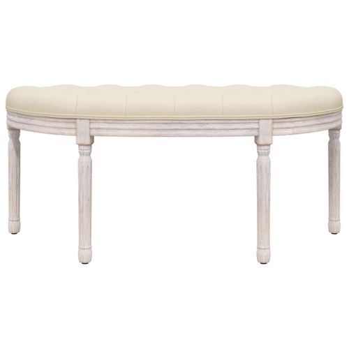 Banc beige 110,5x45x49 cm lin - Photo n°3; ?>