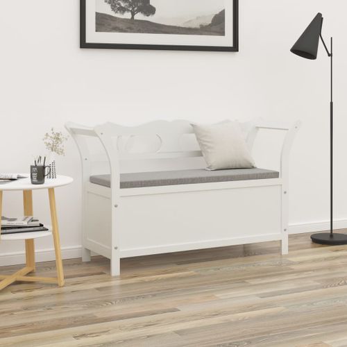 Banc Blanc 107x45x75,5 cm Bois de sapin solide - Photo n°2; ?>