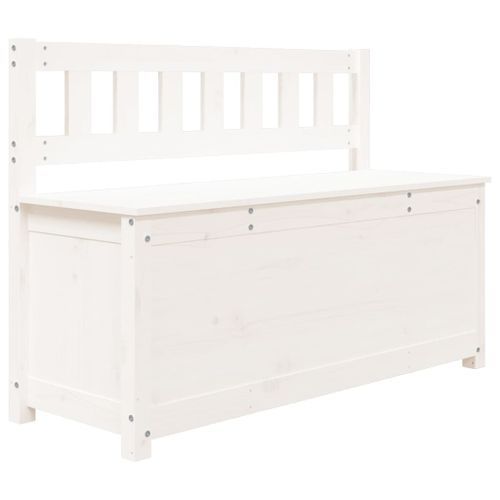 Banc Blanc 110x41x76,5 cm Bois de pin massif - Photo n°2; ?>