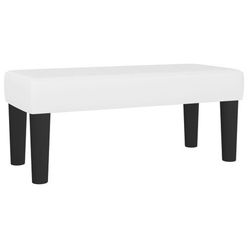 Banc Blanc 70x30x30 cm Similicuir - Photo n°2; ?>