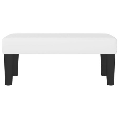 Banc Blanc 70x30x30 cm Similicuir - Photo n°3; ?>