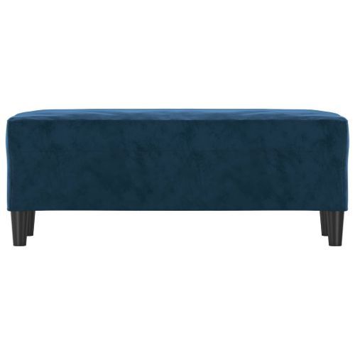 Banc Bleu 100x35x41 cm Velours - Photo n°3; ?>