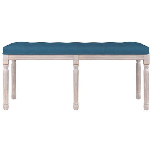 Banc Bleu 110x40x49 cm Velours - Photo n°3; ?>