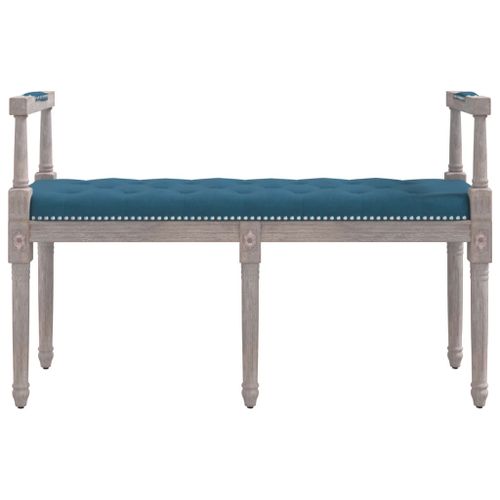 Banc Bleu 110x40x70 cm Velours - Photo n°3; ?>