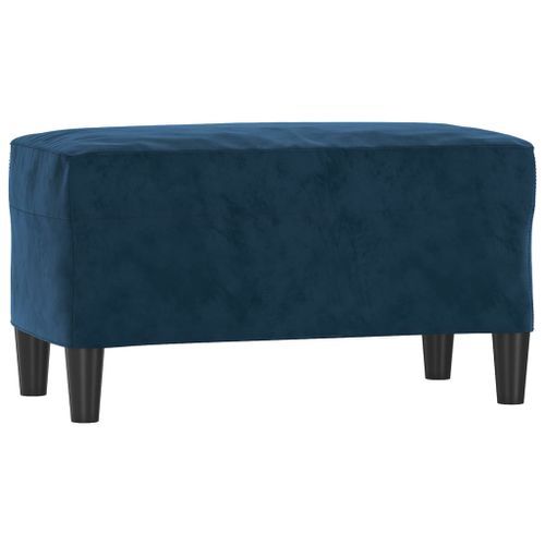 Banc Bleu 70x35x41 cm Velours - Photo n°2; ?>