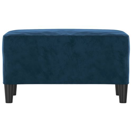 Banc Bleu 70x35x41 cm Velours - Photo n°3; ?>