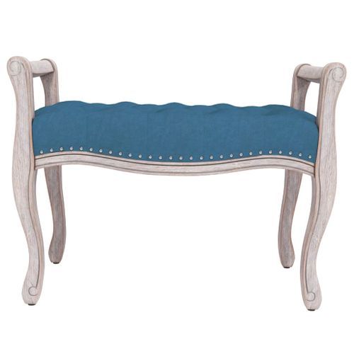 Banc Bleu 80x45x60 cm Velours - Photo n°3; ?>