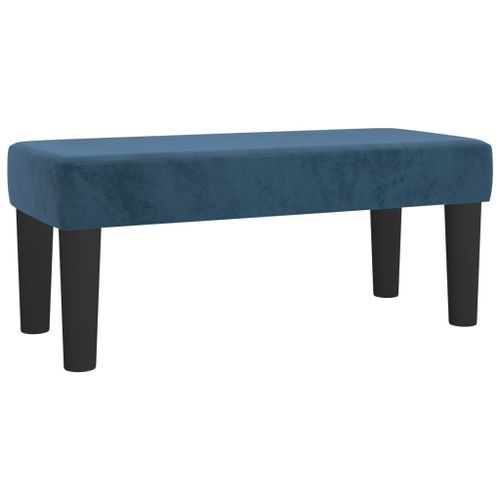 Banc Bleu foncé 70x30x30 cm Velours - Photo n°2; ?>