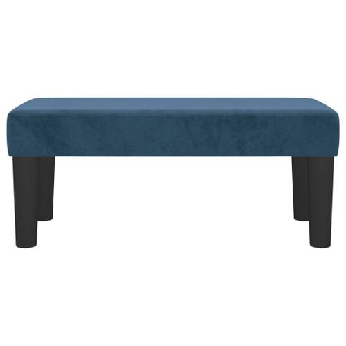 Banc Bleu foncé 70x30x30 cm Velours - Photo n°3; ?>