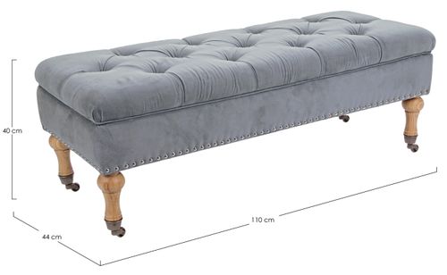 Banc Coffre En Bois De Pin Gris Avec Roues Arlo L 110 Cm 17 Banc coffre en bois de pin gris avec roues Arlo L 110 cm - Photo n°3; ?>