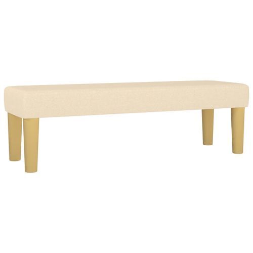 Banc Crème 100x30x30 cm Tissu - Photo n°2; ?>