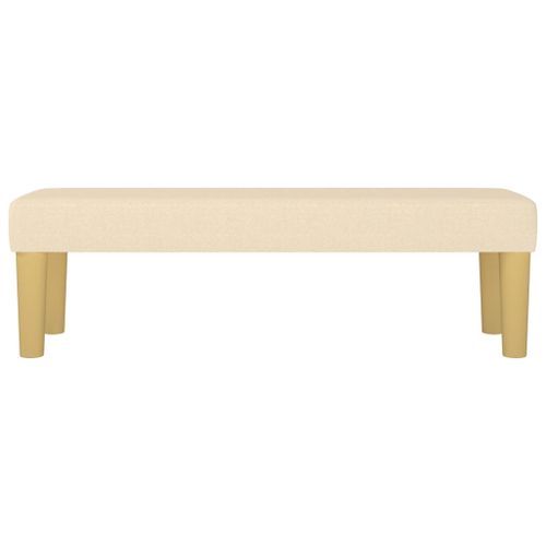 Banc Crème 100x30x30 cm Tissu - Photo n°3; ?>