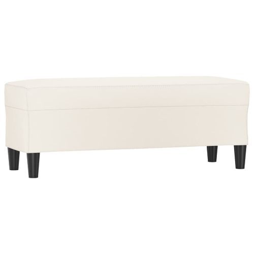 Banc Crème 100x35x41 cm Similicuir - Photo n°2; ?>