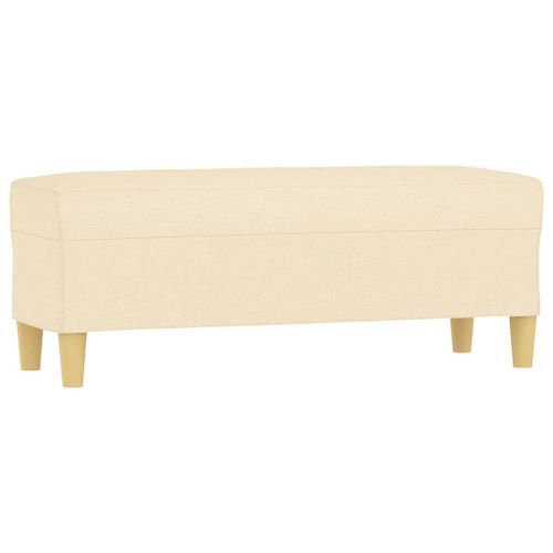 Banc Crème 100x35x41 cm Tissu - Photo n°2; ?>