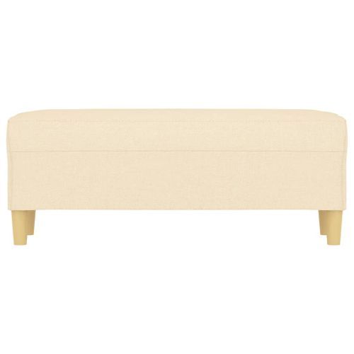 Banc Crème 100x35x41 cm Tissu - Photo n°3; ?>