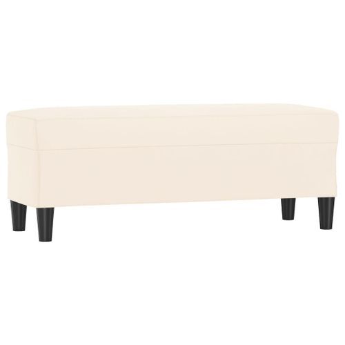 Banc Crème 100x35x41 cm Velours - Photo n°2; ?>