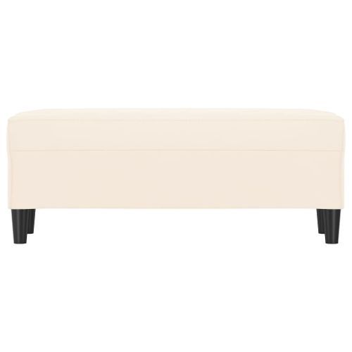 Banc Crème 100x35x41 cm Velours - Photo n°3; ?>