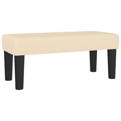 Banc Crème 70x30x30 cm Tissu - Photo n°2; ?>