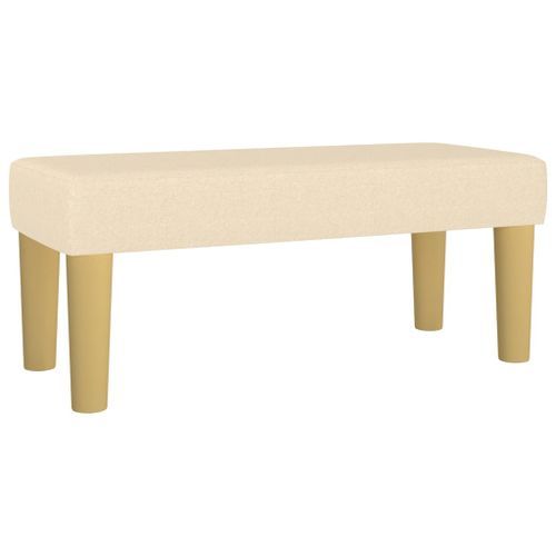 Banc Crème 70x30x30 cm Tissu - Photo n°2; ?>