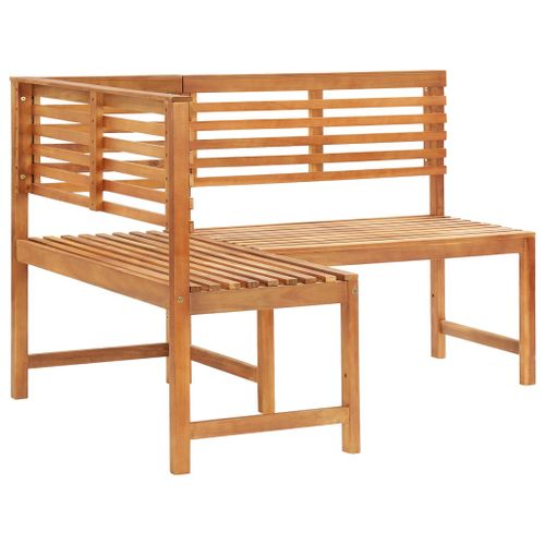 Banc d'angle de jardin 140 cm Bois solide d'acacia - Photo n°3; ?>