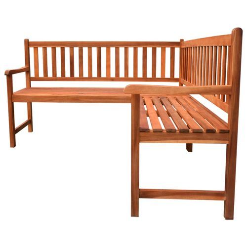 Banc d'angle de jardin avec coussins 150cm Bois d'acacia massif 22 - Photo n°3; ?>
