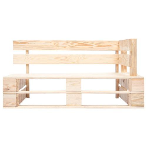 Banc d'angle palette de jardin Bois - Photo n°2; ?>