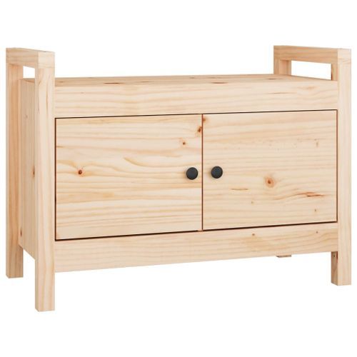 Banc d'entrée 80x40x60 cm Bois de pin massif - Photo n°2; ?>