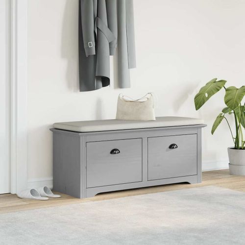 Banc de couloir BODO gris 114x40x45 cm - Photo n°3; ?>