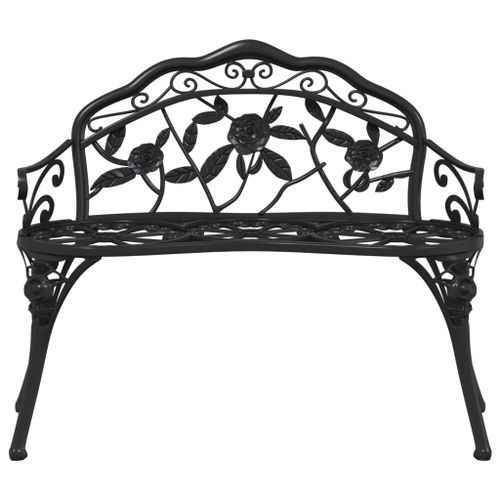 Banc de jardin 100 cm Aluminium coulé Noir - Photo n°3; ?>