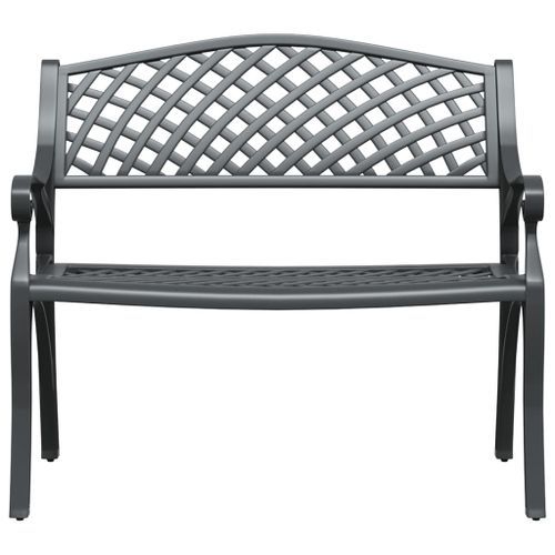 Banc de jardin 102 cm Aluminium coulé Noir - Photo n°3; ?>