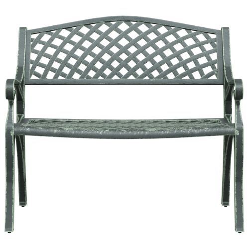 Banc de jardin 102 cm Aluminium coulé Vert - Photo n°3; ?>