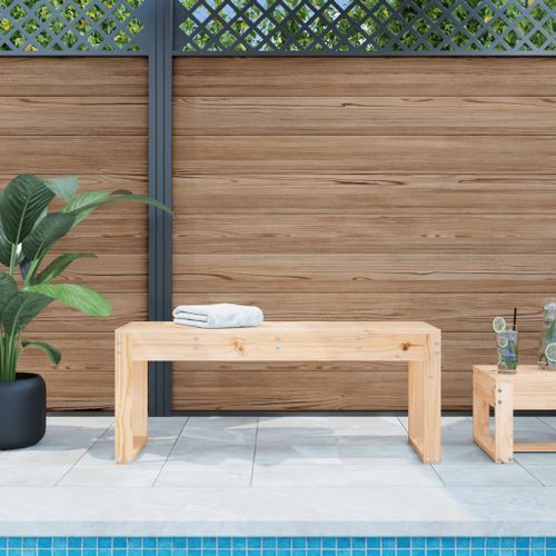 Banc de jardin 110x38x45 cm bois massif de pin - Photo n°2; ?>