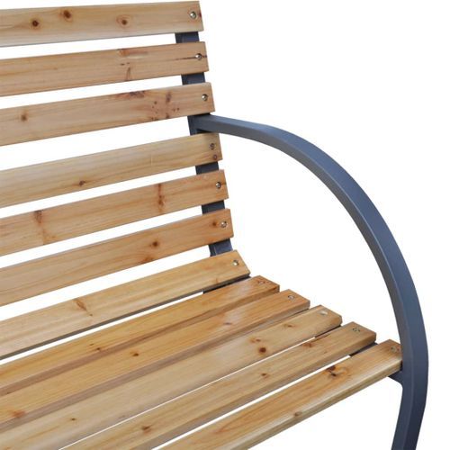 Banc de jardin 112 cm Bois de sapin massif - Photo n°3; ?>