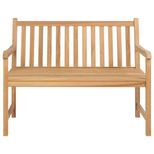 Banc de jardin 114 cm Bois de teck solide - Photo n°2; ?>