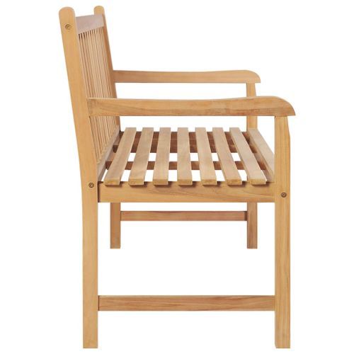 Banc de jardin 114 cm Bois de teck solide - Photo n°3; ?>