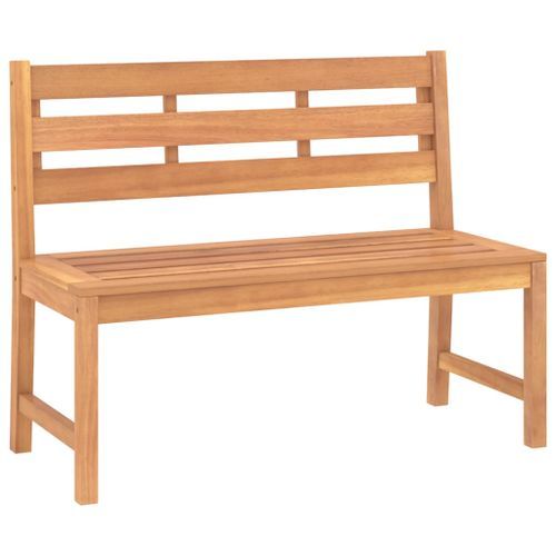 Banc de jardin 114 cm Bois de teck solide - Photo n°2; ?>