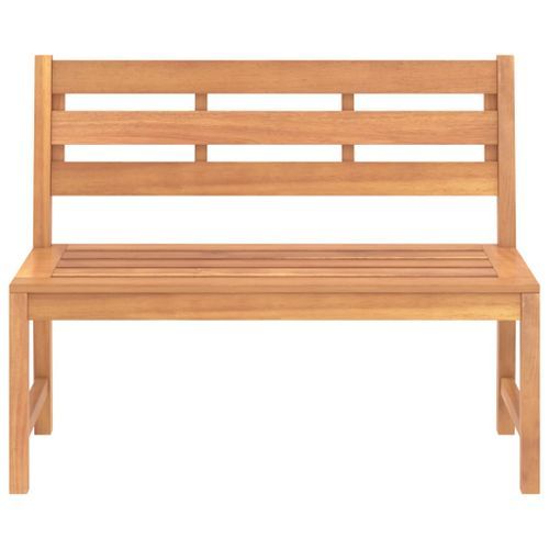 Banc de jardin 114 cm Bois de teck solide - Photo n°3; ?>