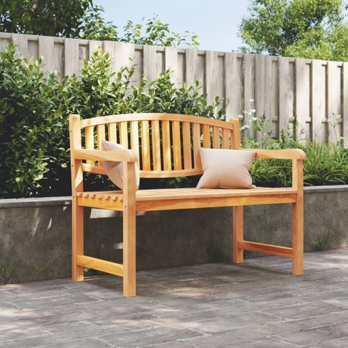 Banc de jardin 114x59x87 cm bois de teck solide - Photo n°2; ?>