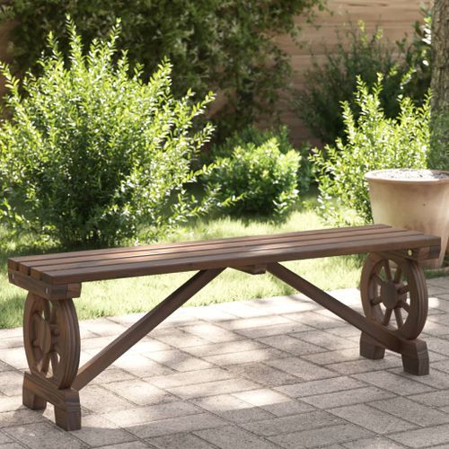 Banc de jardin 115 cm bois de sapin massif - Photo n°2; ?>