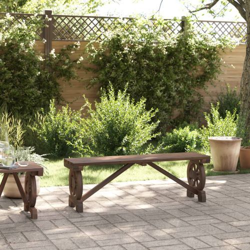 Banc de jardin 115 cm bois de sapin massif - Photo n°3; ?>