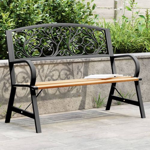 Banc de jardin 120 cm bois - Photo n°2; ?>