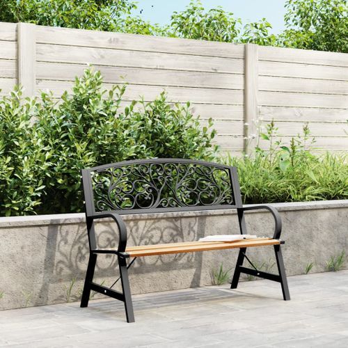 Banc de jardin 120 cm bois - Photo n°3; ?>