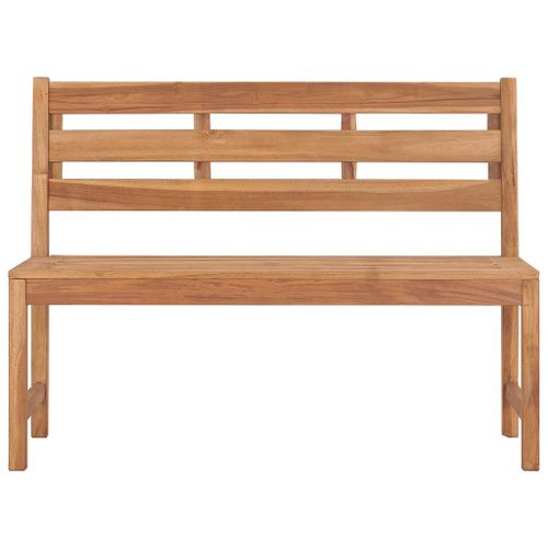 Banc de jardin 120 cm Bois de teck solide 2 - Photo n°2; ?>