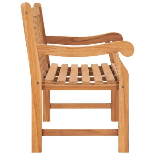 Banc de jardin 120 cm Bois de teck solide 3 - Photo n°3; ?>