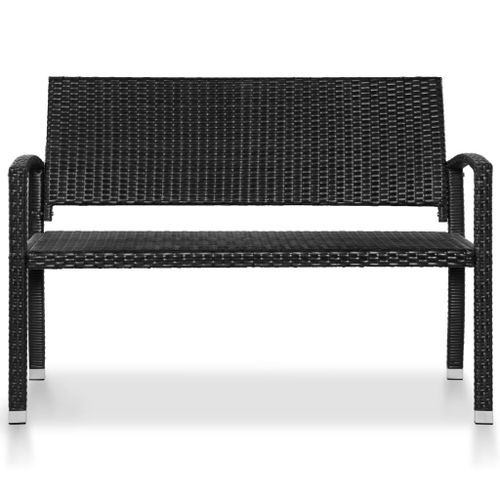 Banc De Jardin 122 Cm Résine Tressée Noir 14 Banc de jardin 122 cm Résine tressée Noir - Photo n°2; ?>