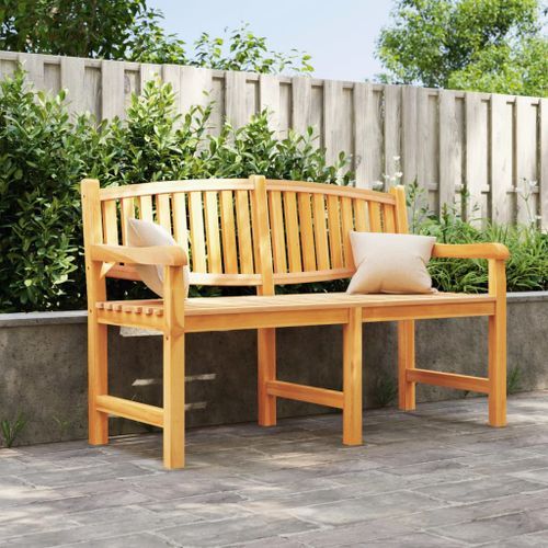 Banc de jardin 149,5x60x90 cm bois de teck solide - Photo n°2; ?>