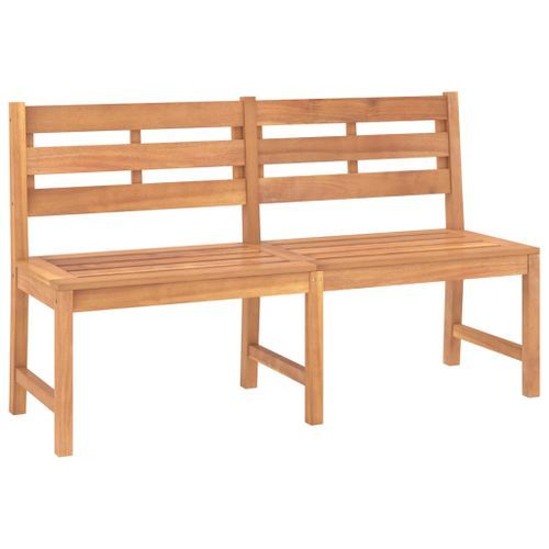 Banc de jardin 150 cm bois de teck massif - Photo n°2; ?>